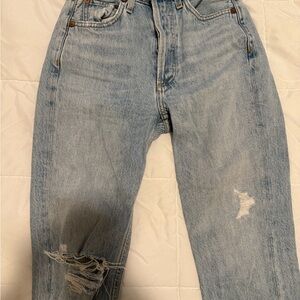 Agolde Riley High Rise Straight Crop - Blitz